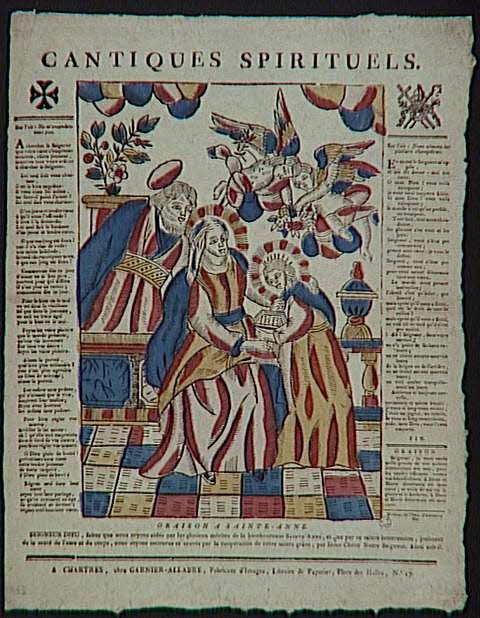 Pierre Paul Rubens ; Jacques-Pierre Garnier-Allabre imagerie ancienne CANTIQUES SPIRITUELS.  ORAISON A SAINTE-ANNE. Chartres 1815-1823 1965.75.177 Photo RMN-Grand Palais (Mucem)