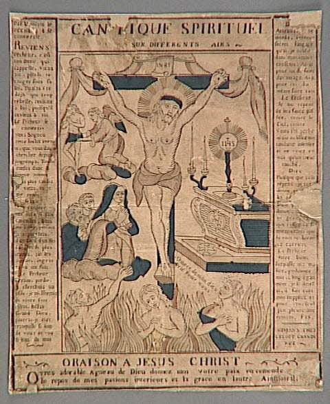 imagerie ancienne CANTIQUE SPIRITUEL  SUR DIFFERENTS AIRS  ORAISON A JESUS CHRIST 1951.31.12 Photo RMN-Grand Palais (Mucem)