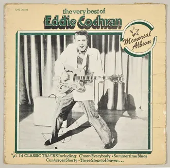 Eddie Cochran ; United Artists Records; disque 33 tours The very best of Eddie Cochran 1975 2001.69.16.181.1-2 Photo
