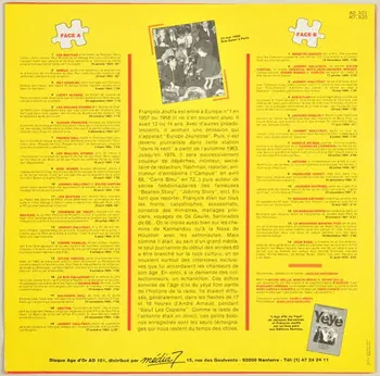 disque 33 tours L'âge d'or des yéyés 2001.69.16.38.1-2 Photo