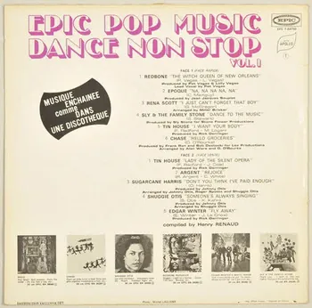 disque 33 tours Epic pop music / Dance non stop / Vol. 1 2001.69.16.47.1-2  Photo