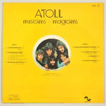 Atoll ; Eurodisc disque 33 tours Musiciens - Magiciens / Atoll 1974 2001.69.16.82 Photo