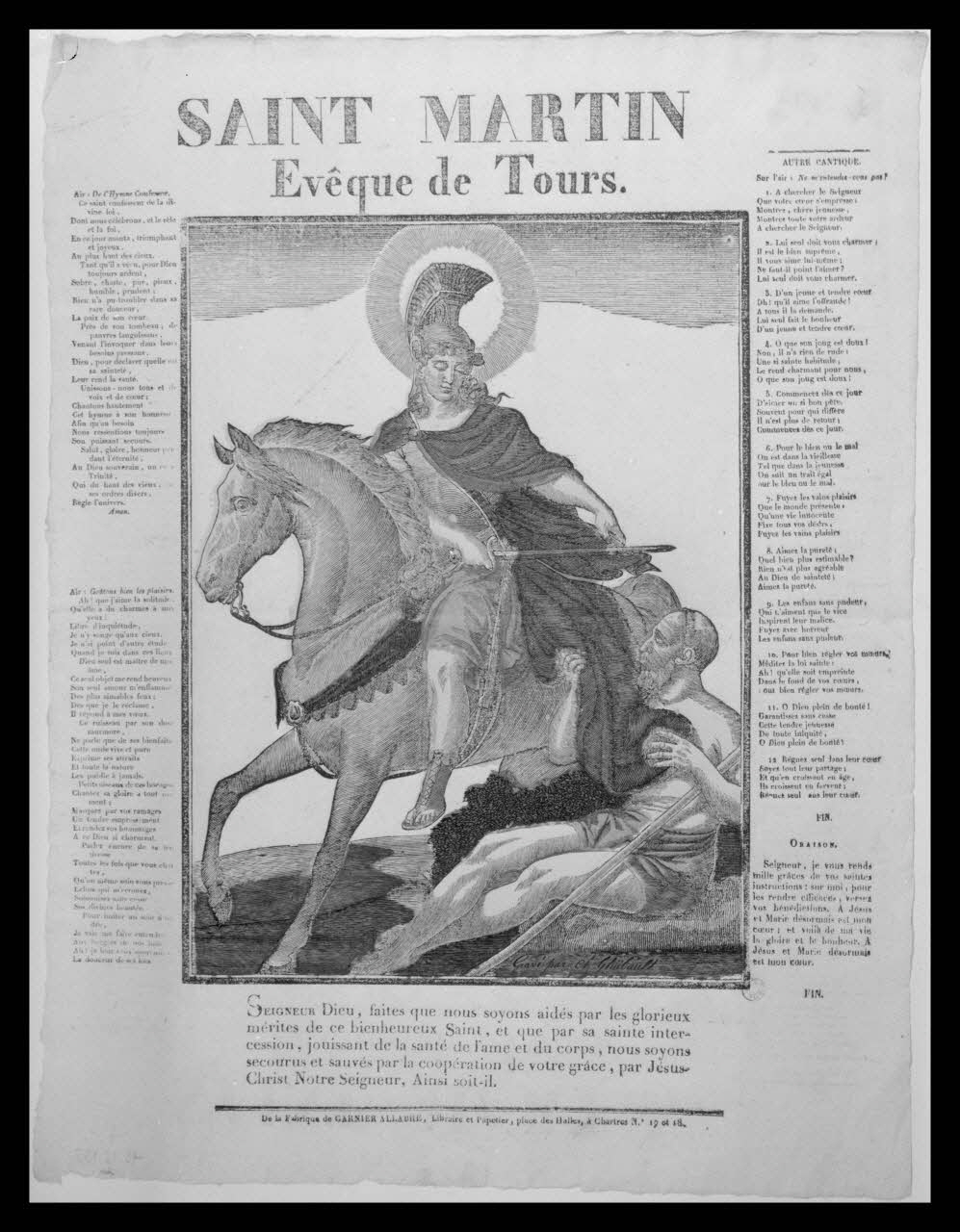 Pierre Soulier photographie Image. Bois colorié. "Saint Martin". Chartres, Garnier-Allabre Ile-de-France, France 1957/2/20 Ph.1957.18.22 Photo