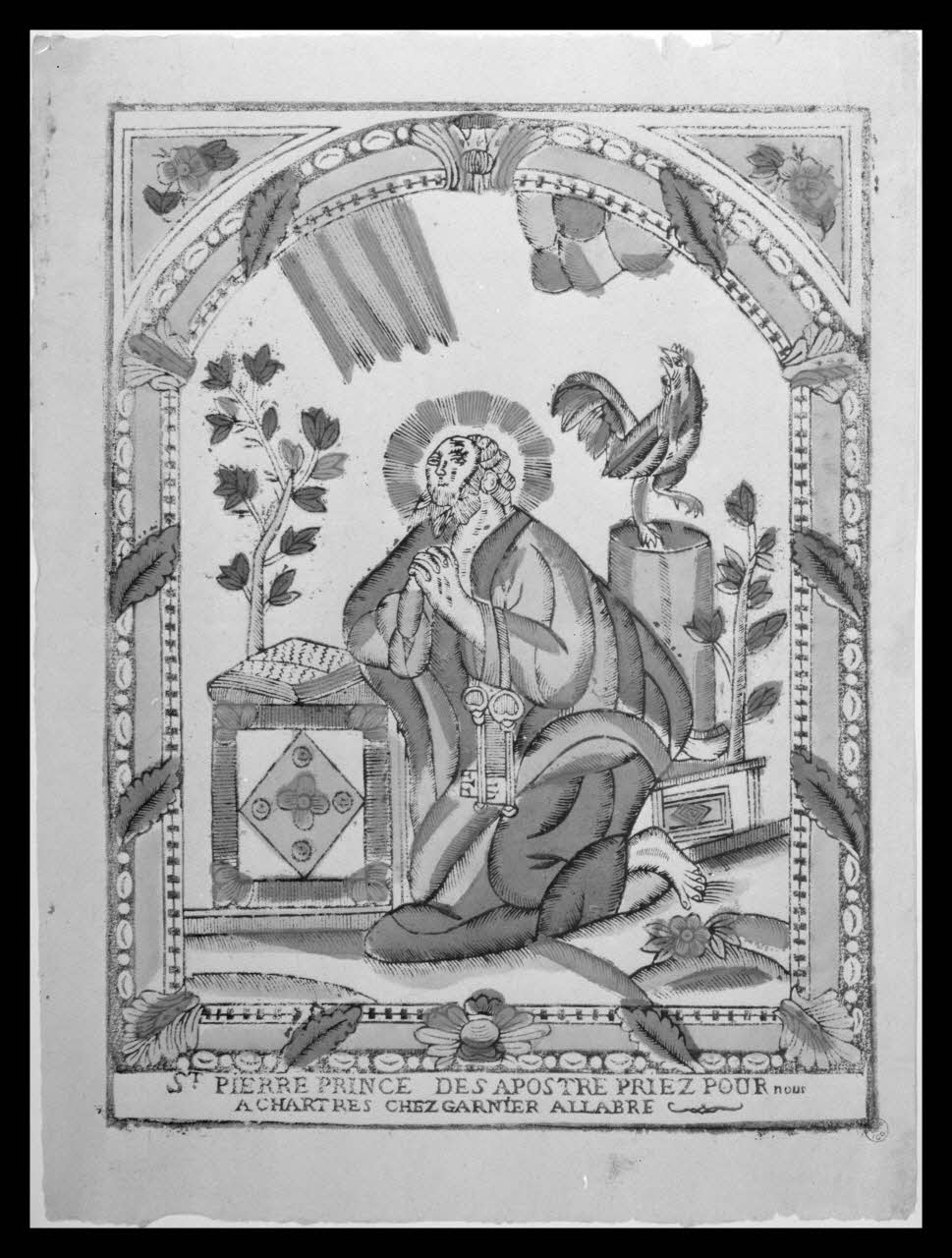 Pierre Soulier photographie Image en bois coloré. Saint Pierre. Chartres, Garnier-Allabre Ile-de-France, France 1957/2/20 Ph.1957.18.8 Photo