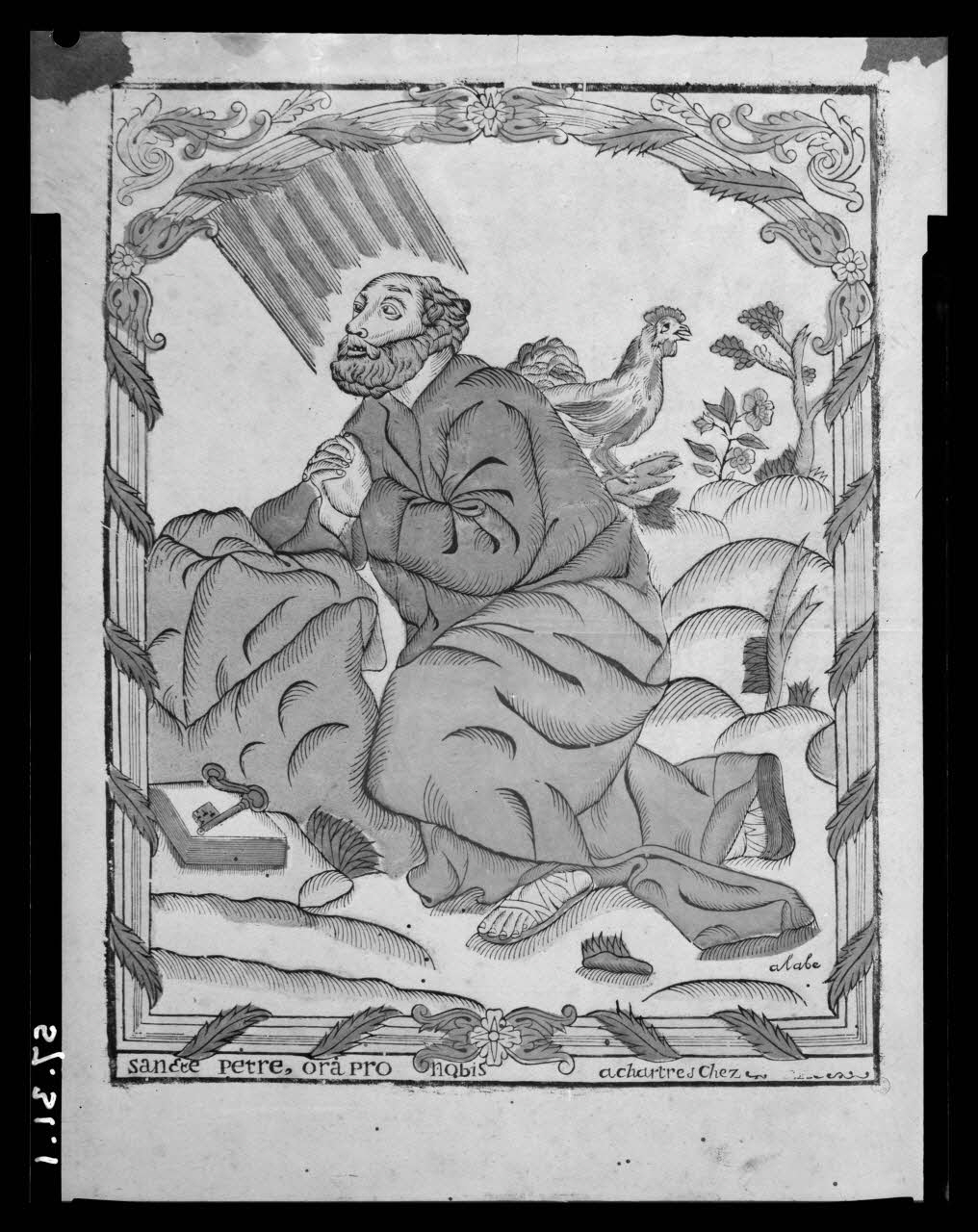 Pierre Soulier photographie Image. "Sancte Petre ora pro nobis". Chartres, Allabre. Bois colorié vergé (dépôt au musée de Chartres) Ile-de-France, France 1957/3/6 Ph.1957.31.1 Photo