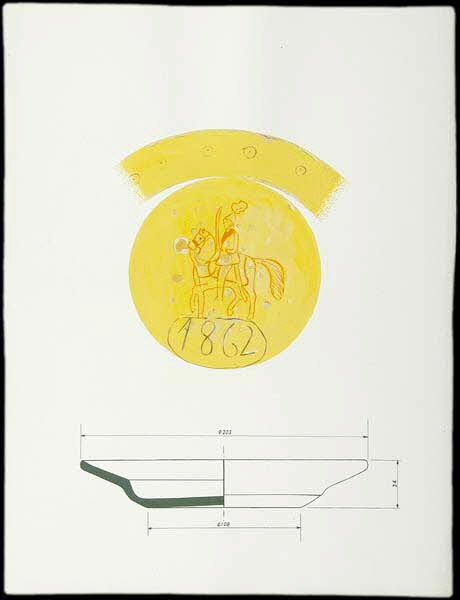 Dobignard Guy dessin Assiette avec un cavalier 1943 1985.51.29 Photo