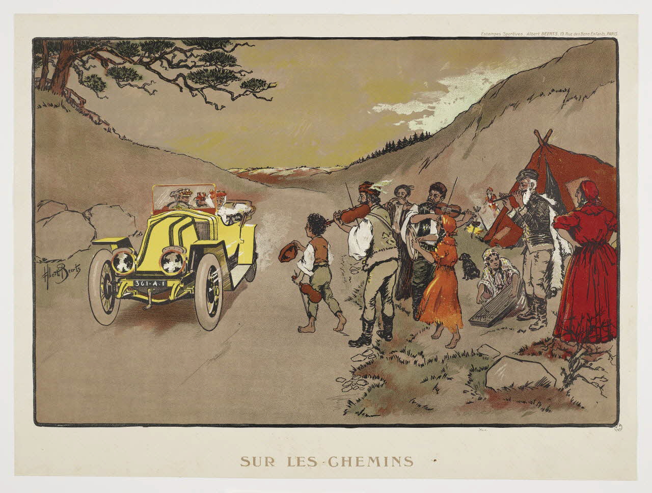 estampe SUR LES CHEMINS Ile-de-France, France 1904-1908 1963.5.52 Photo Mucem / Marianne Kuhn