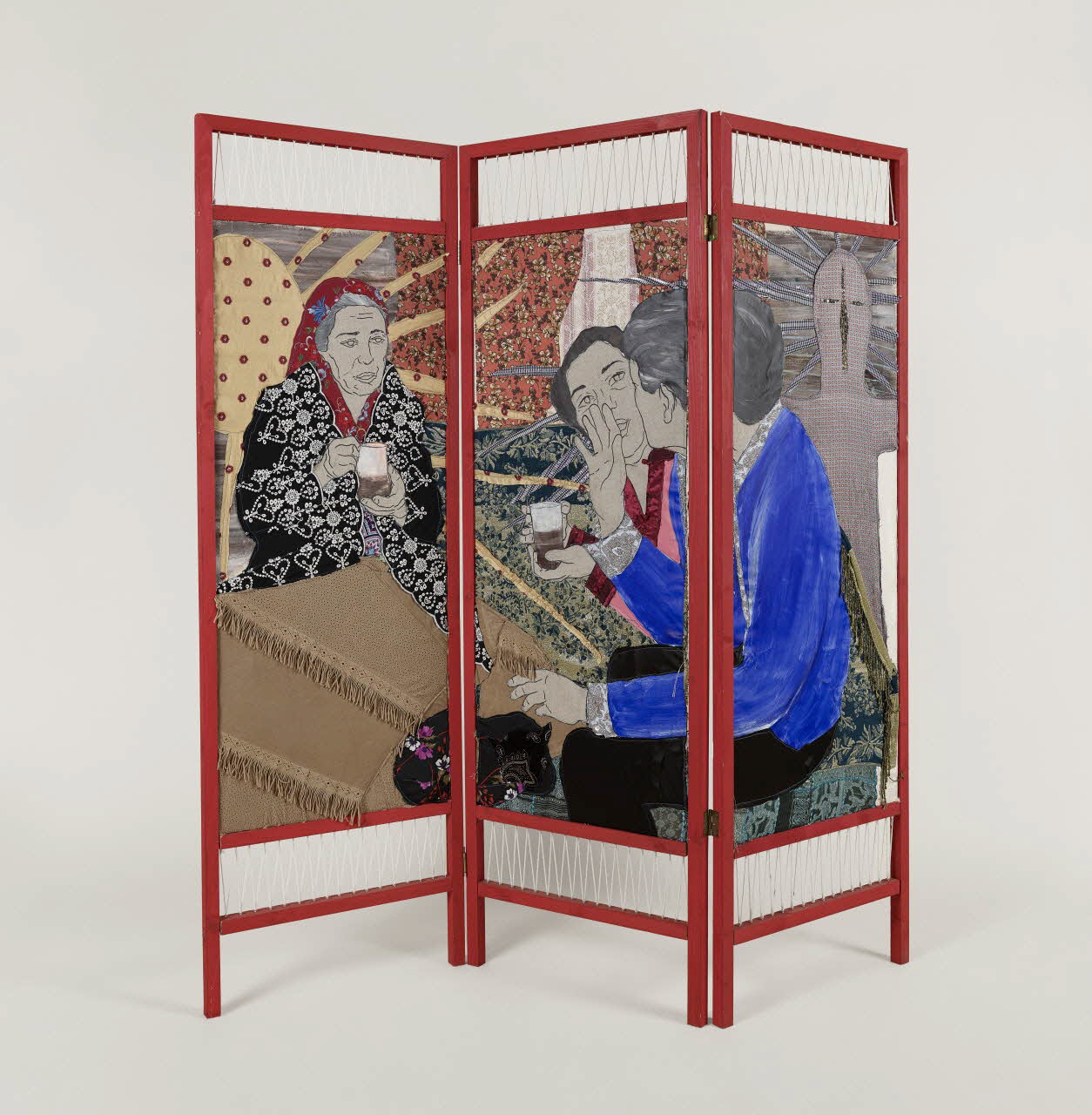 Małgorzata G. Mirga-Tas paravent Miro iło Basse-Silésie, Pologne 2019 2021.24.2 Photo Mucem / Marianne Kuhn