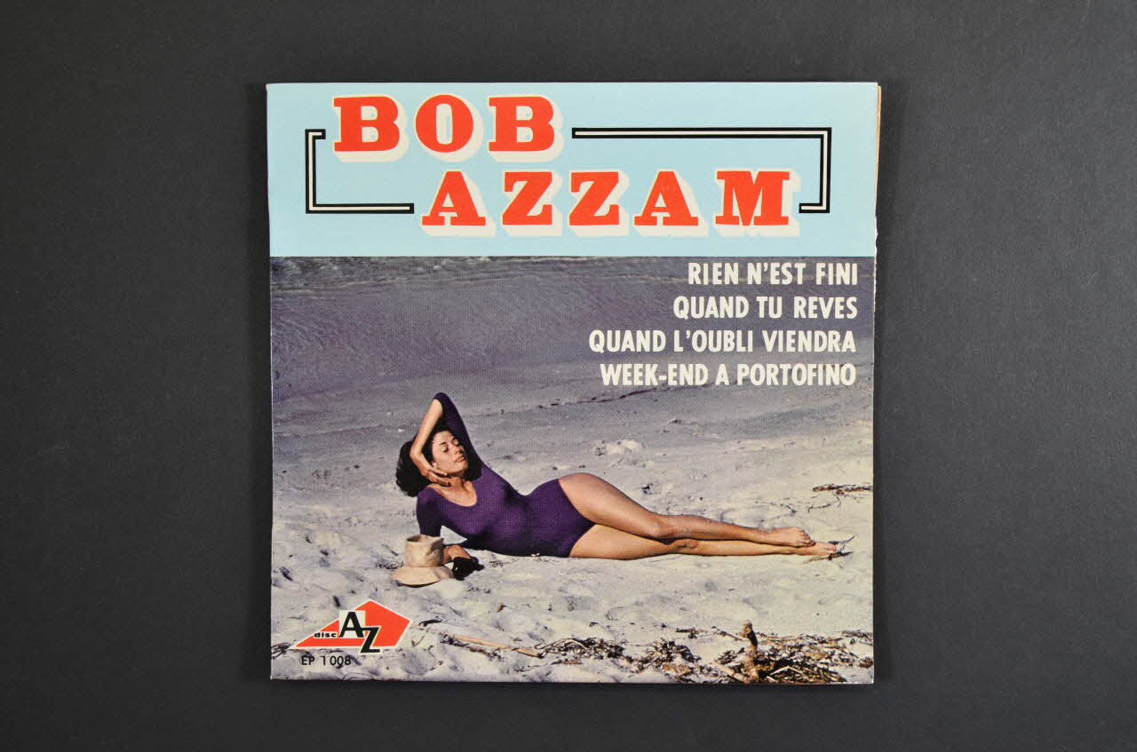 Bob Azzam ; Disc Az; pochette de disque Weekend à Portofino France 1966 2001.69.16.3435 Photo Mucem