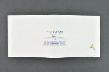 billet d'embarcation Coupon d'assurance pour un vol aérien de José Dematos France 1986 2002.34.40.5 Photo Mucem