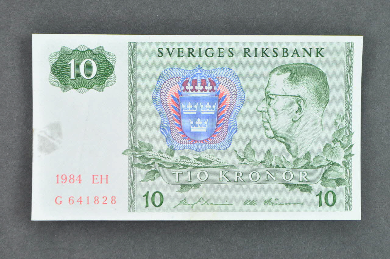 billet de banque Billet de banque suédois ramené en souvenir par le champion de skate José Dematos Suède 1980-1989 2002.34.40.9 Photo Mucem