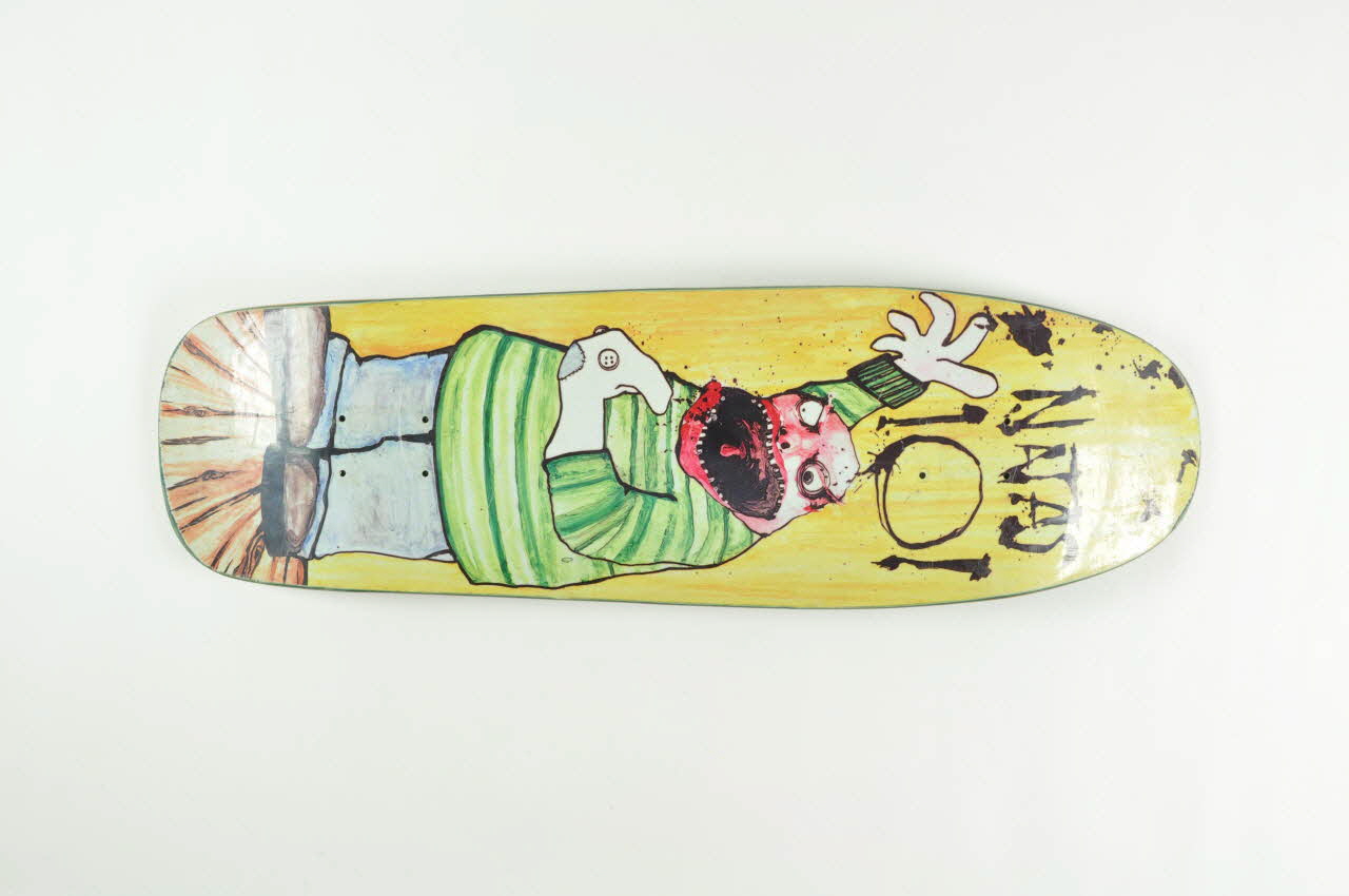 planche de skateboard Pro model du skateur Natas Kaupas "marionnette chaussette" Californie, Etats-Unis 1991-1995 2002.45.10 Photo Mucem