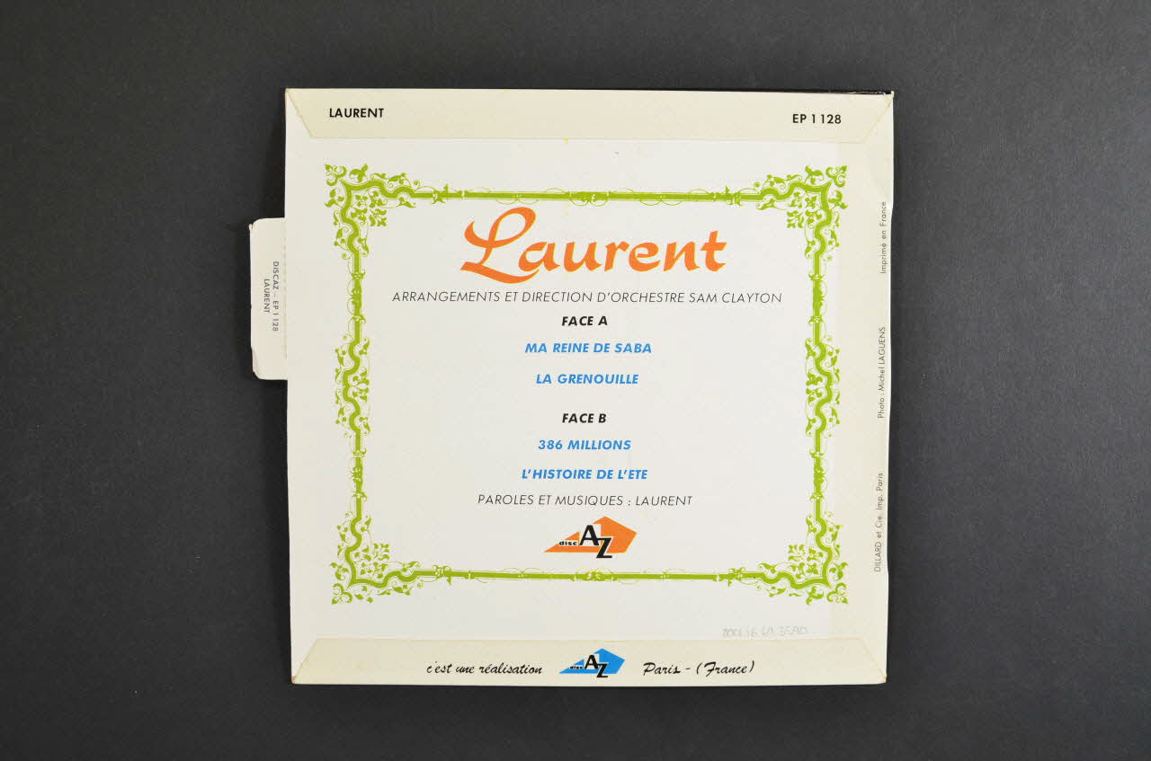 pochette de disque L'histoire de l'été 2001.69.16.3590 Photo Mucem