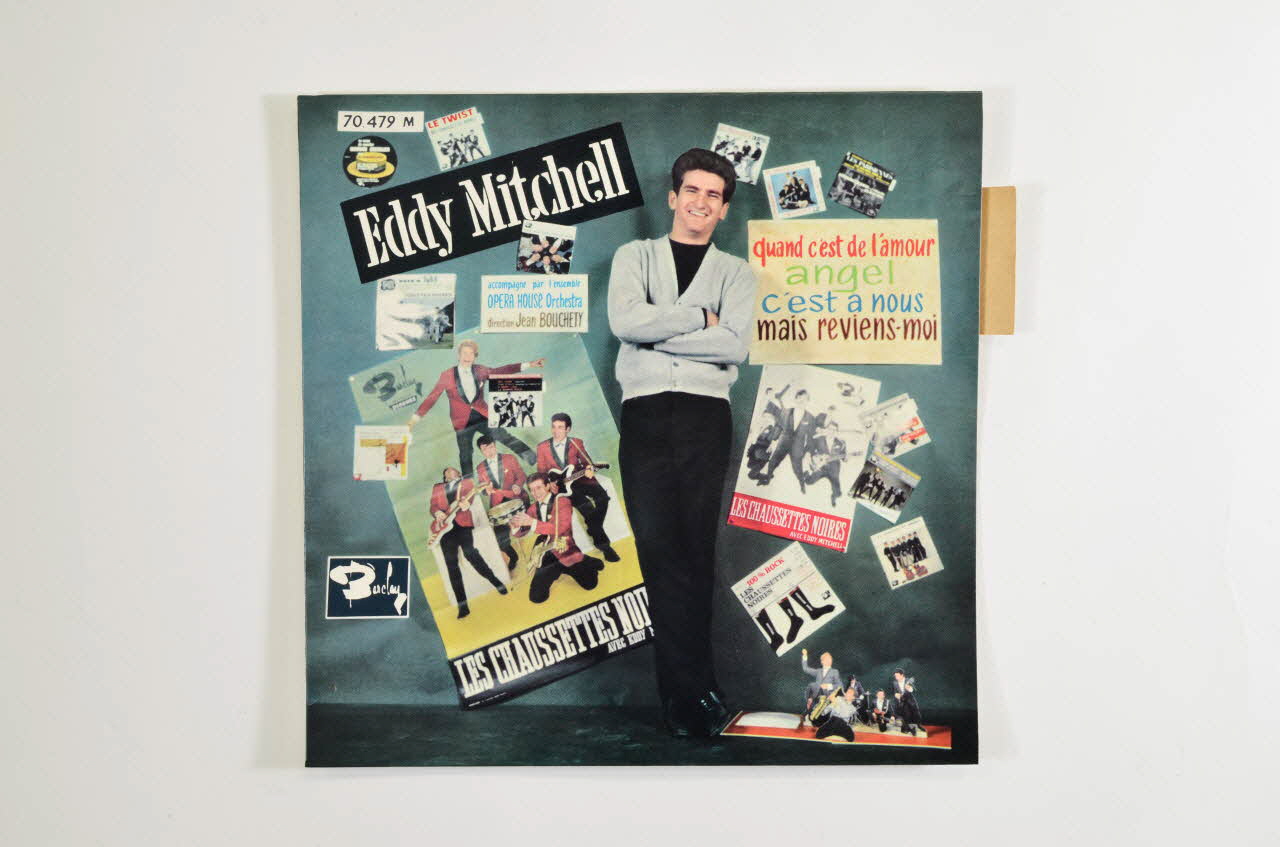 Eddy Mitchell ; Barclay pochette de disque Mais reviens moi France 1962 2001.69.16.3607 Photo Mucem