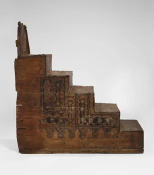CHAIRE Minbar Anti-Atlas, Maroc 1801-1900 2017.27.1 Photo Mucem / Marianne Kuhn