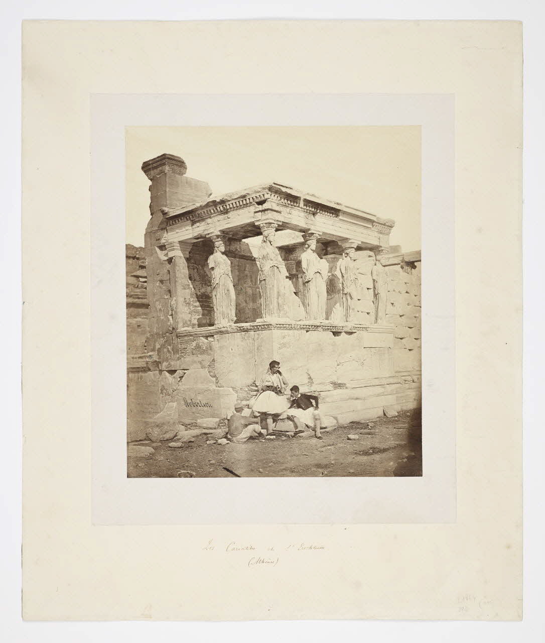 James Robertson tirage photographique the Caryatides of the erechtheum Attique, Grèce 1853 2023.14.1 Photo Mucem / Marianne Kuhn