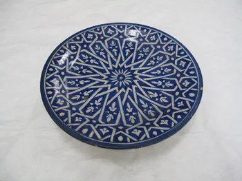 plat Plat à décor d'étoile Fès-Meknès, Maroc 1875-1900 2013.10.34  Photo Mucem