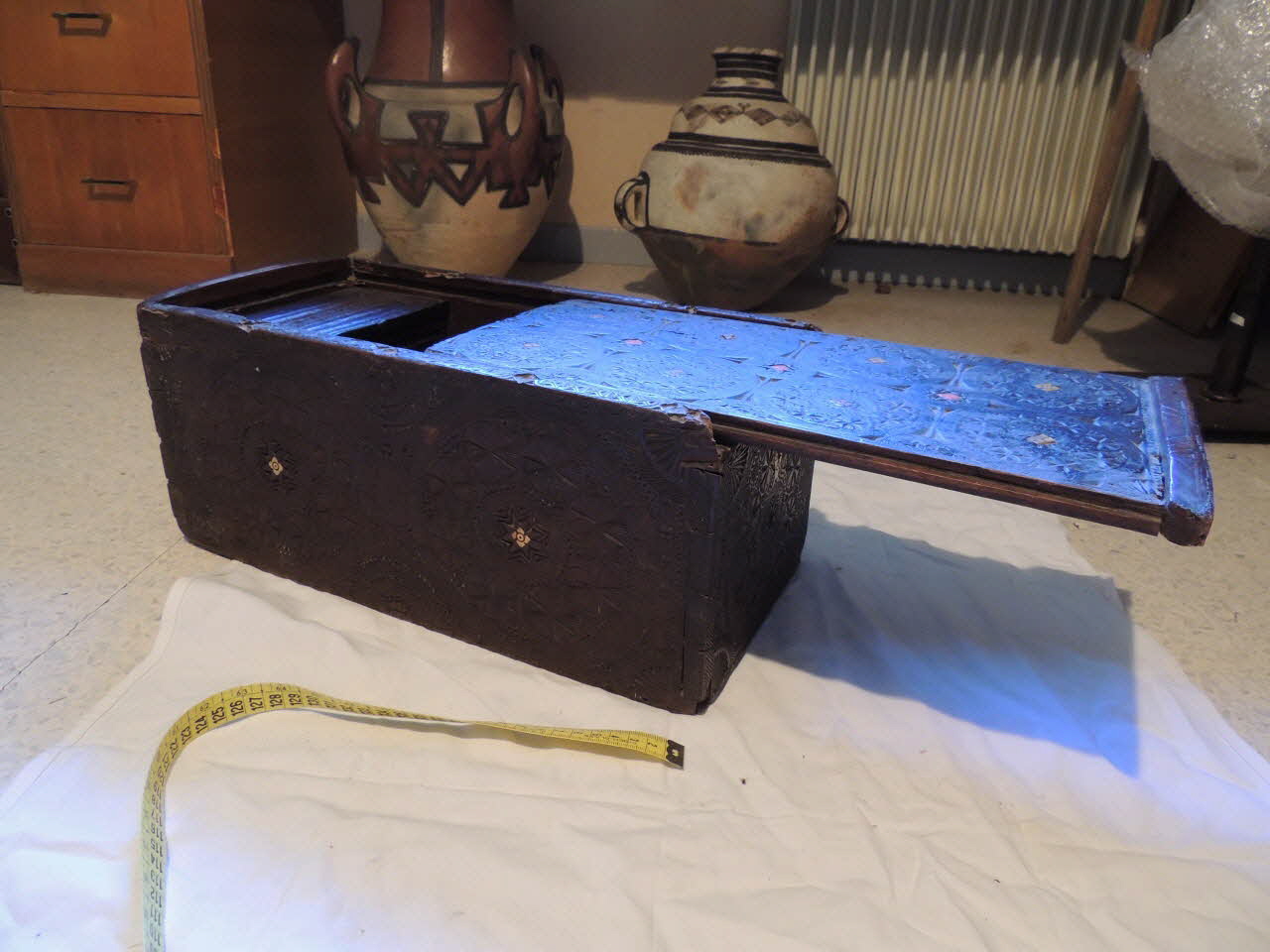 coffre Petit coffre à thé Algérie 1950 2013.10.44.1-3 Photo Mucem