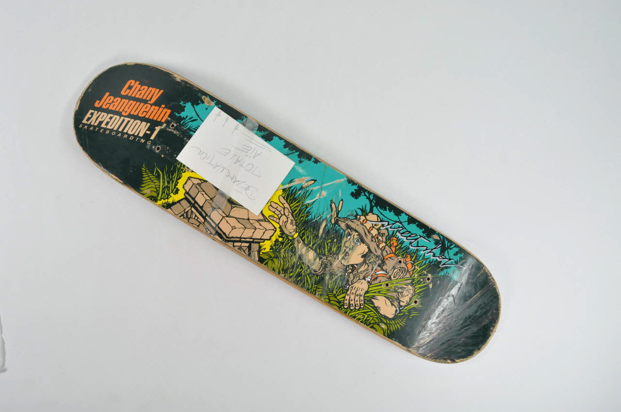 Expedition Skateboarding planche de skateboard Pro model "Chany Jeanguenin" Californie, Etats-Unis 1997 2002.45.164 Photo Mucem