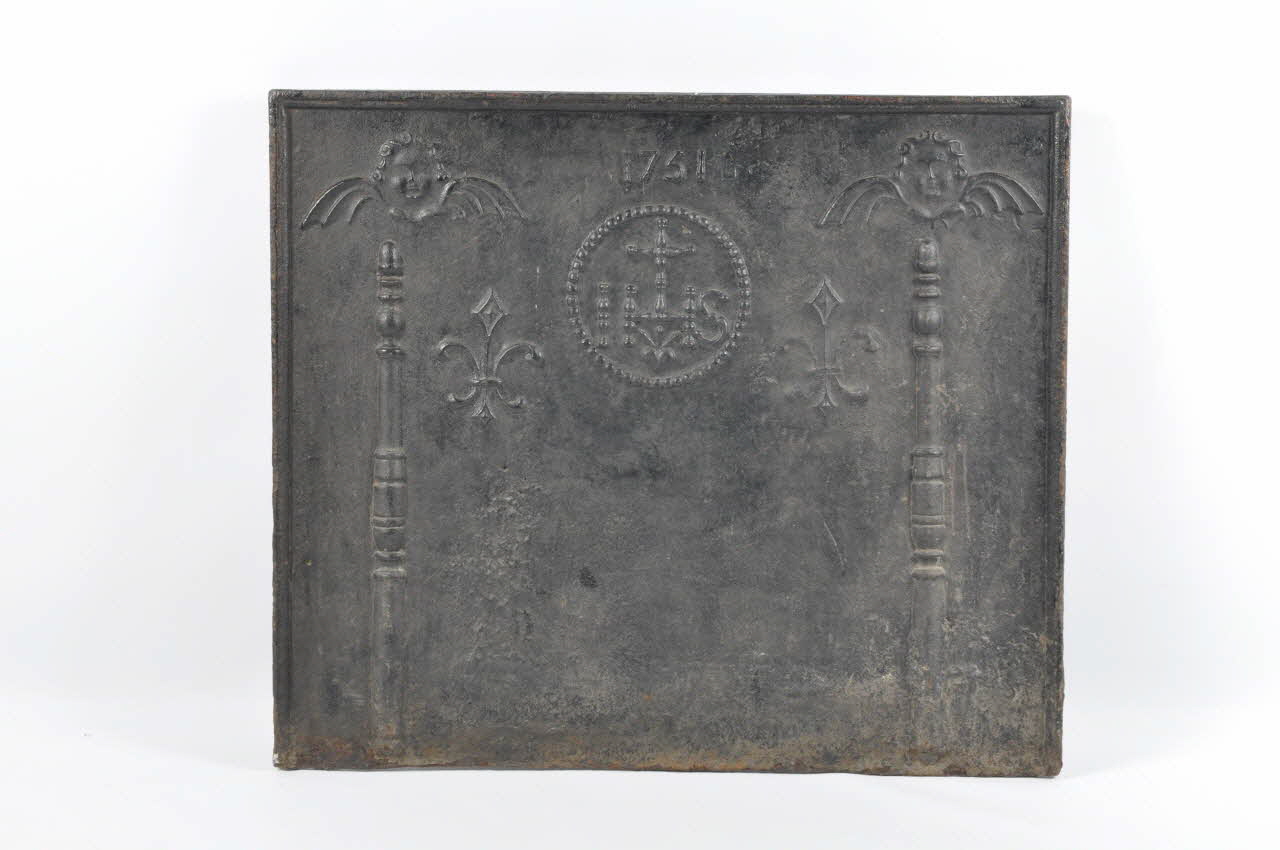 plaque de cheminée Alsace, France 1751 1970.40.11 Photo Mucem