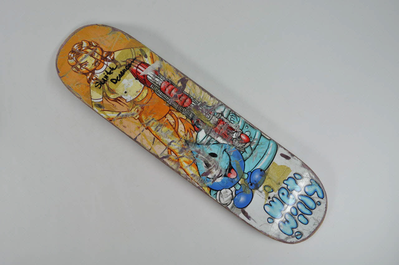 World Industries planche de skateboard Modèle "Super soaker" de la série "Wet Willy" Etats-Unis 1998 2002.45.204 Photo Mucem