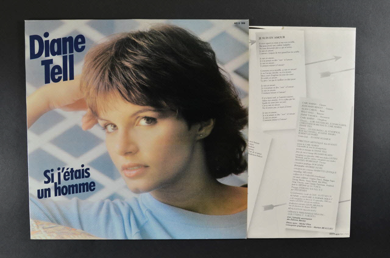 disque 33 tours Si j'étais un homme / Diane Tell 2001.69.16.380.1-3 Photo Mucem