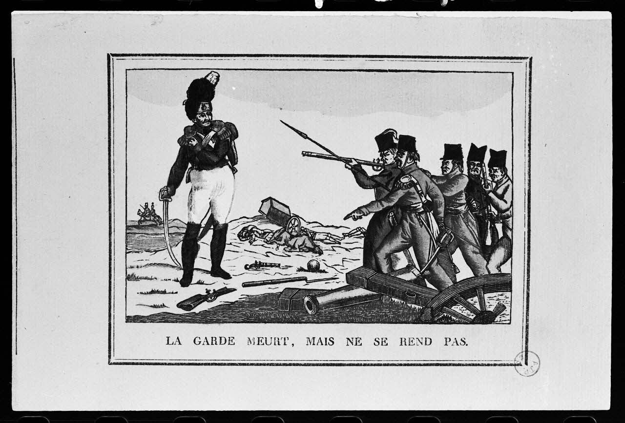 Alain Guey photographie "La garde meurt mais ne se rend pas". Lithographie couleur sur papier vergé France 1977 Ph.1977.1.764 Photo