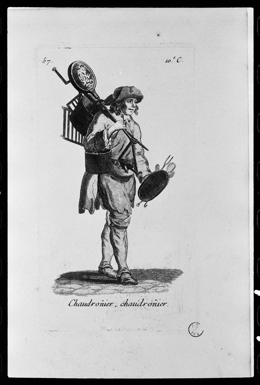 photographie "Manchand ambulant. Chaudronnier". Estampe. Cuivre noir et blanc Ph.1977.1.810 Photo