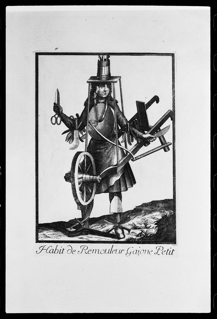 photographie "Rémouleur en costume symbolique". Estampe Ph.1977.1.869 Photo