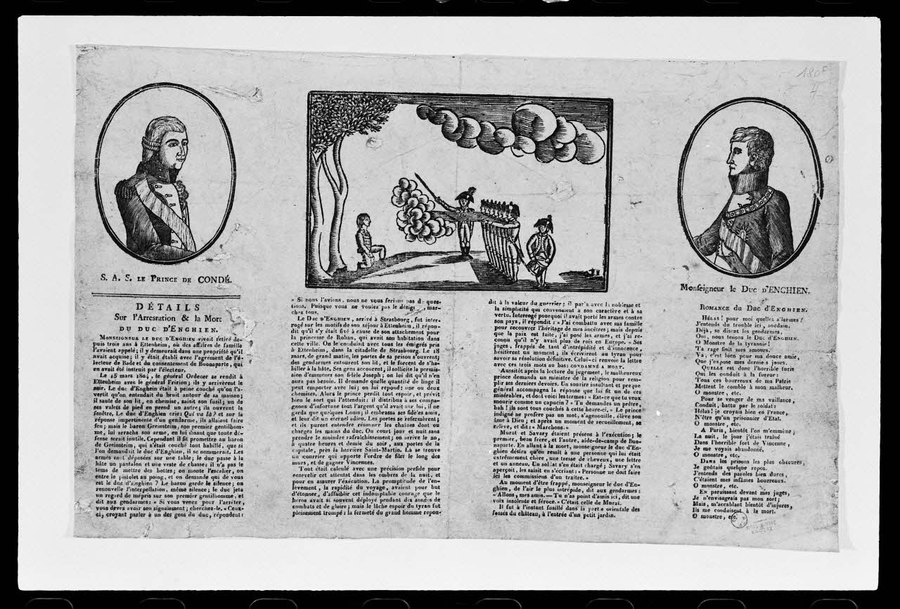 photographie "Exécution du Prince de Condé pour conspiration". Bois noir et blanc. Paris Ph.1977.1.878 Photo