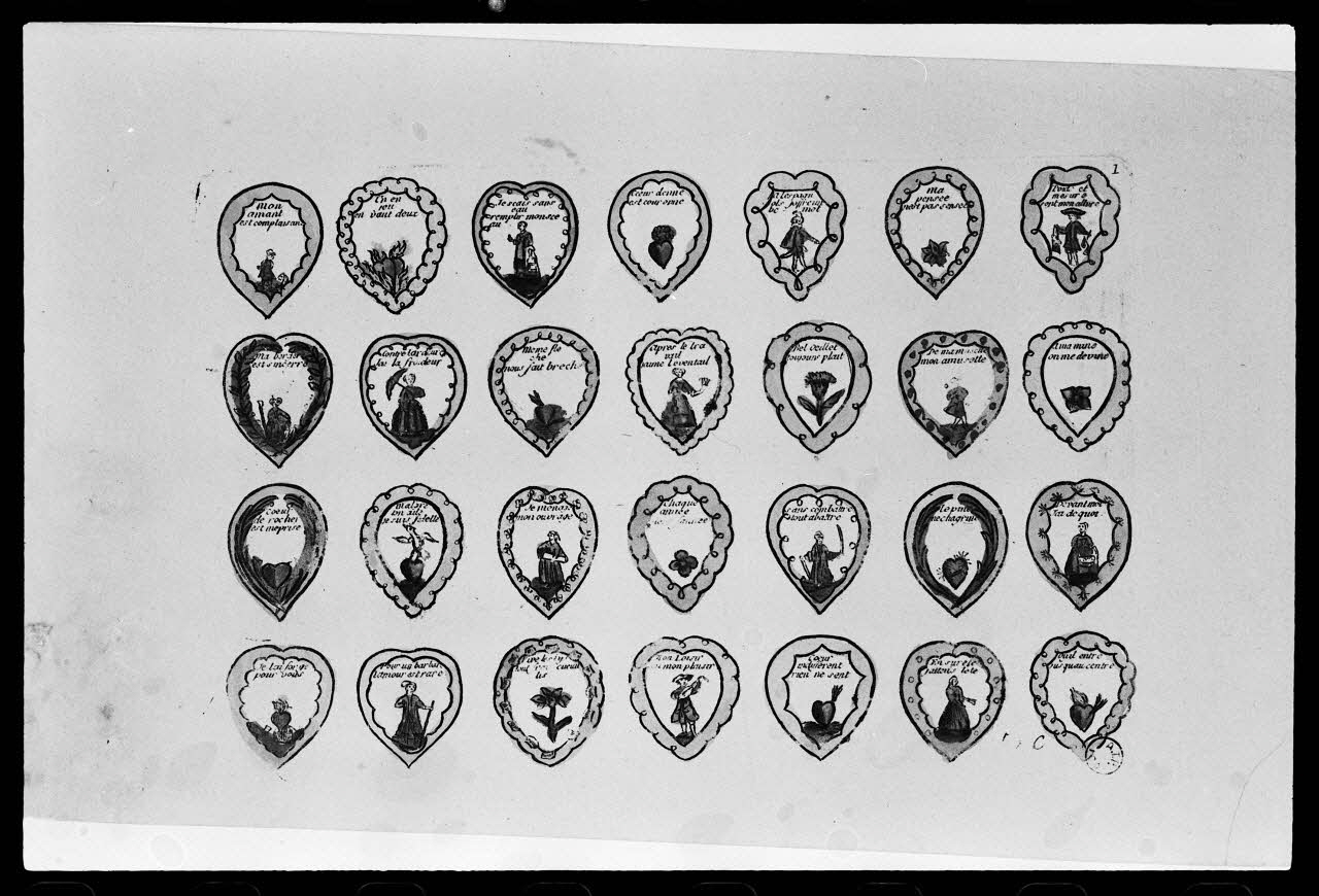 photographie "Amour". Estampe. Cuivre couleur édité à Caen Ph.1977.1.894 Photo