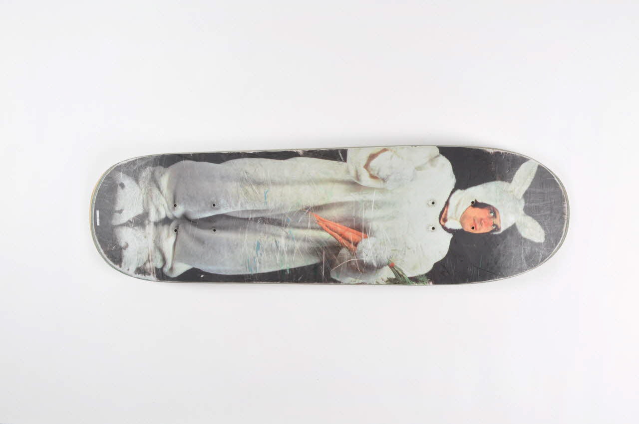 Real Skateboards planche de skateboard Pro model "Jim Thiebaud", série Costume Slick 1/4 Californie, Etats-Unis 1992-1995 2002.45.30 Photo Mucem