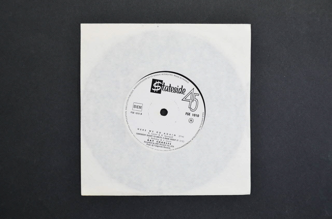 disque 45 tours Somebody ought to write a book about it 2001.69.16.449 Photo Mucem