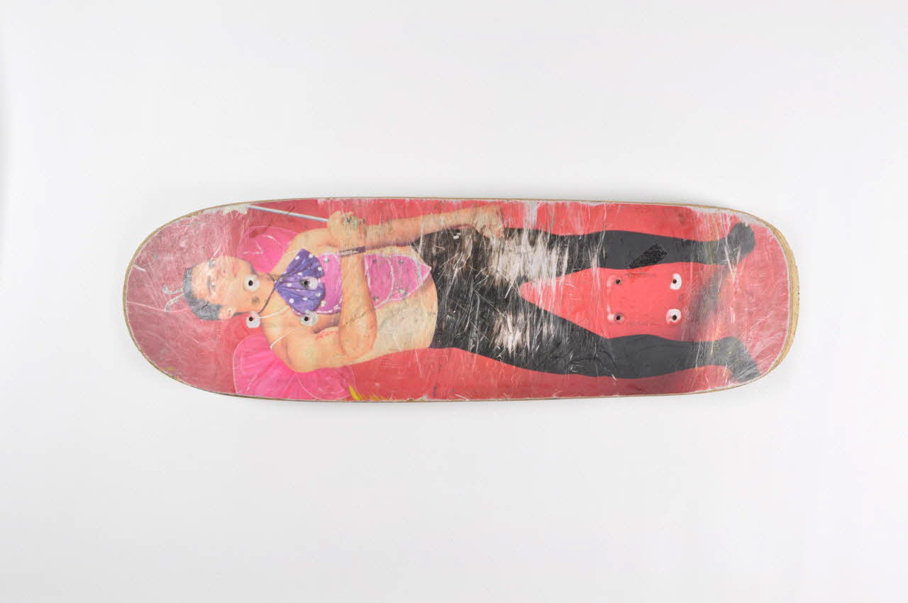 Real Skateboards planche de skateboard Pro model "Salman Agah", série Costume Slick 3/4 Californie, Etats-Unis 1992-1995 2002.45.8 Photo Mucem