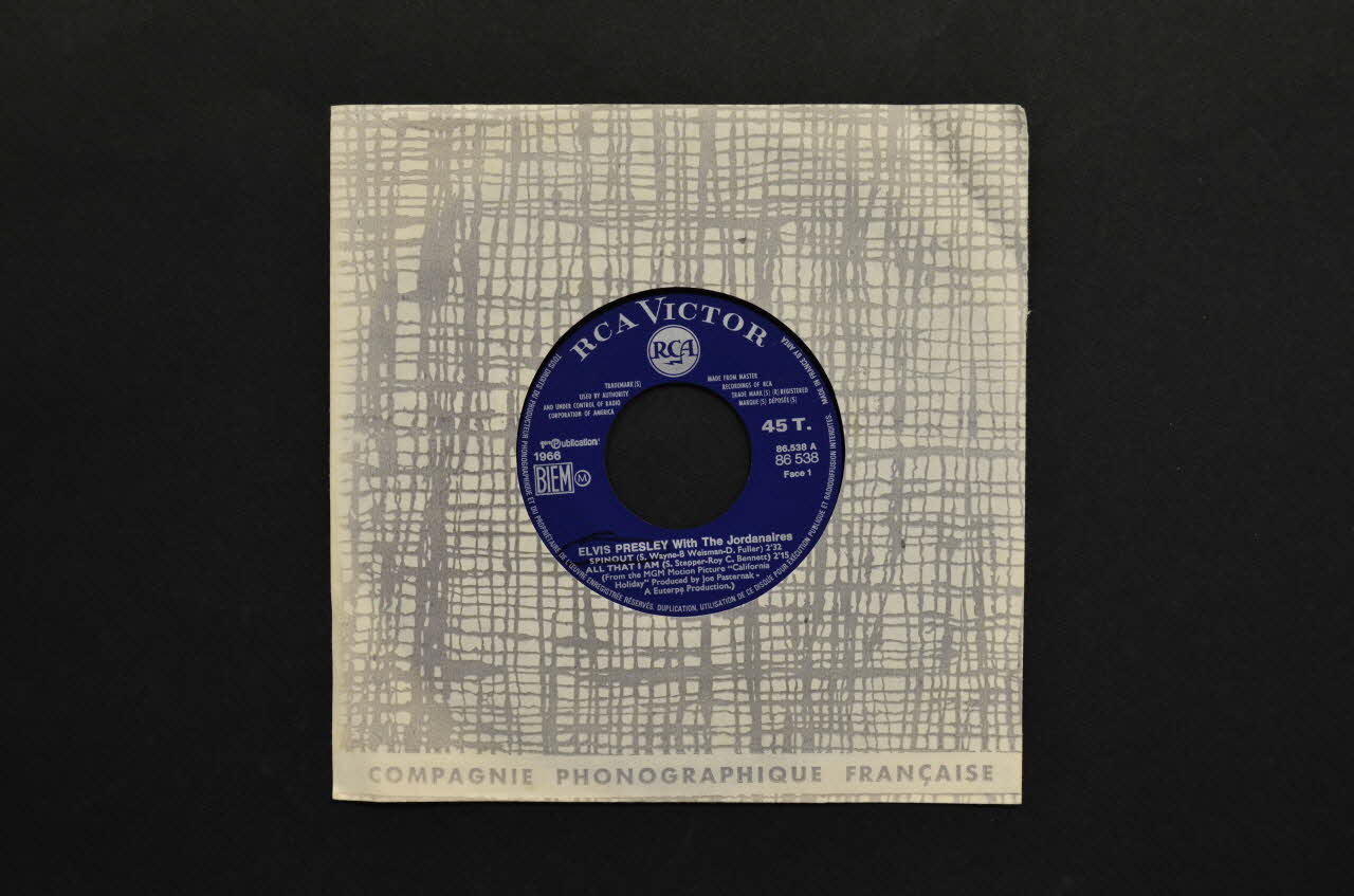 disque 45 tours All that i am 2001.69.16.535.1-2 Photo Mucem