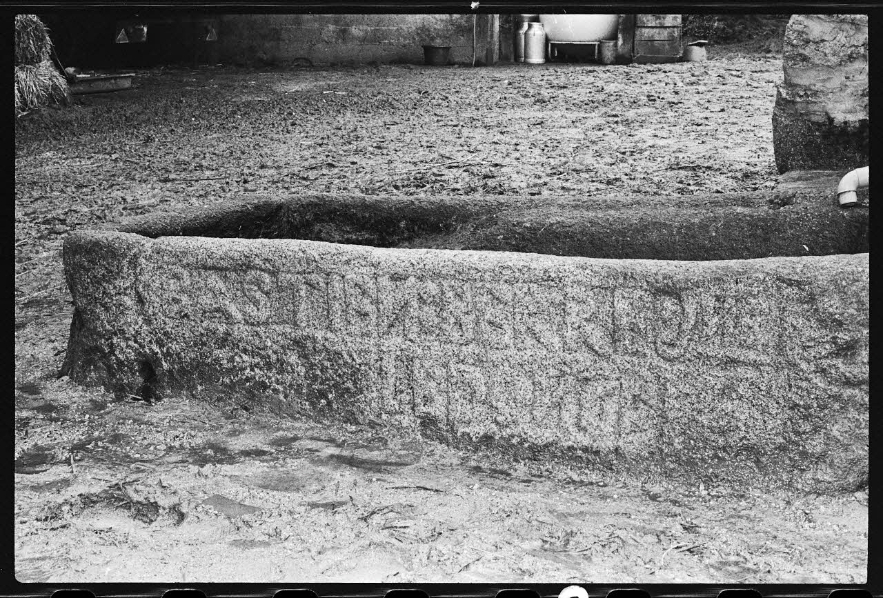 photographie Auge datée de 1850 dans laquelle on pilait la "laude". Ferme de Monsieur Daniel, douanier Ph.1978.51.2 Photo