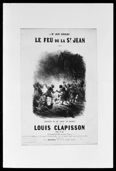 photographie "Feu de la Saint Jean". Estampe. Illustration de partition de musique. Lithographie. Edition Boiledieu à Paris Ph.1978.59.13 Photo