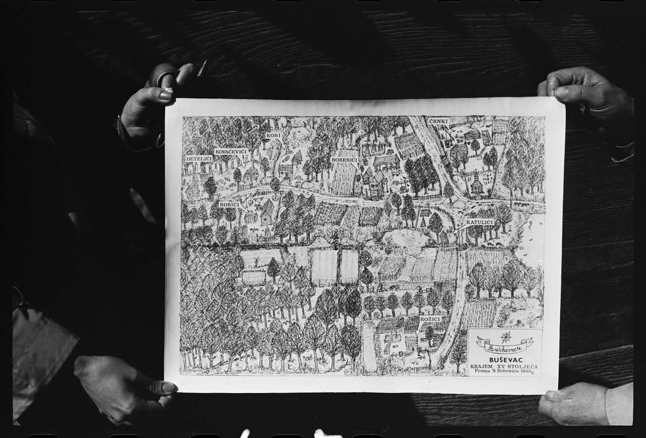 photographie Plan du village de Busevec datant du 15è siècle Ph.1978.6.45 Photo