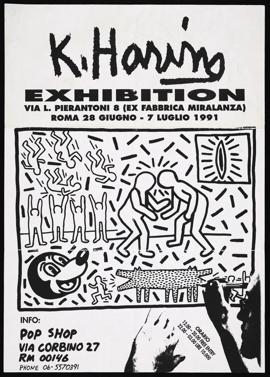 Keith Haring affiche Pop Shop de Keith Haring Latium, Italie 1991 2017.9.1 Photo Mucem / Marianne Kuhn