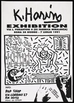 Keith Haring affiche Pop Shop de Keith Haring Latium, Italie 1991 2017.9.1  Photo Mucem / Marianne Kuhn