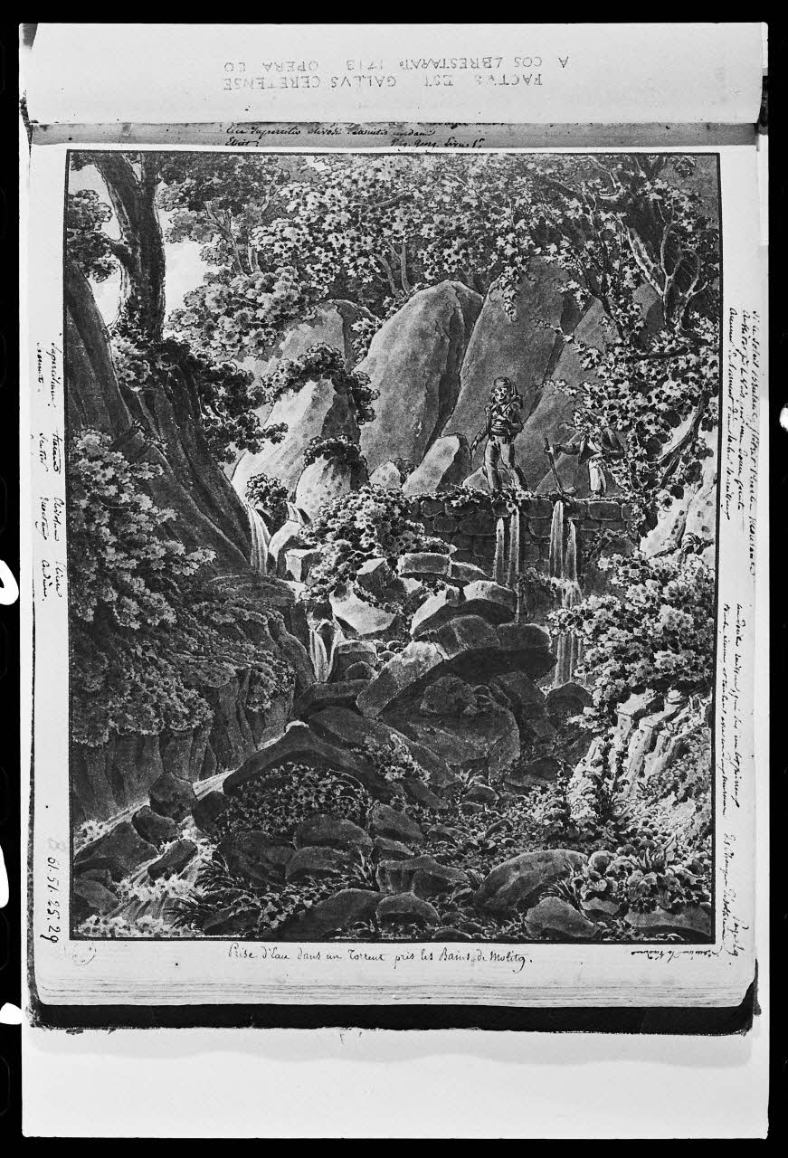 photographie Aquarelle représentant un torrent. "Prise d'eau dans un torrent" Par Stanislas l'Eveillé Ph.1979.2.100 Photo