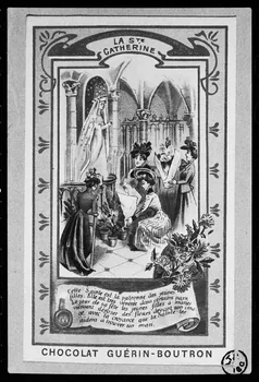 photographie Vignette représentant sainte Catherine. Lithographie couleur Ph.1979.2.185  Photo
