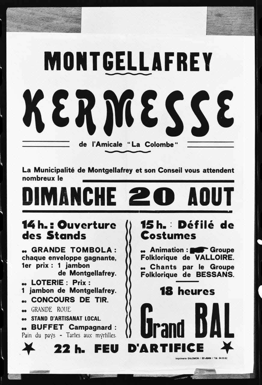 photographie Amicale "la colombe". Affiche de kermesse Ph.1979.124.1 Photo