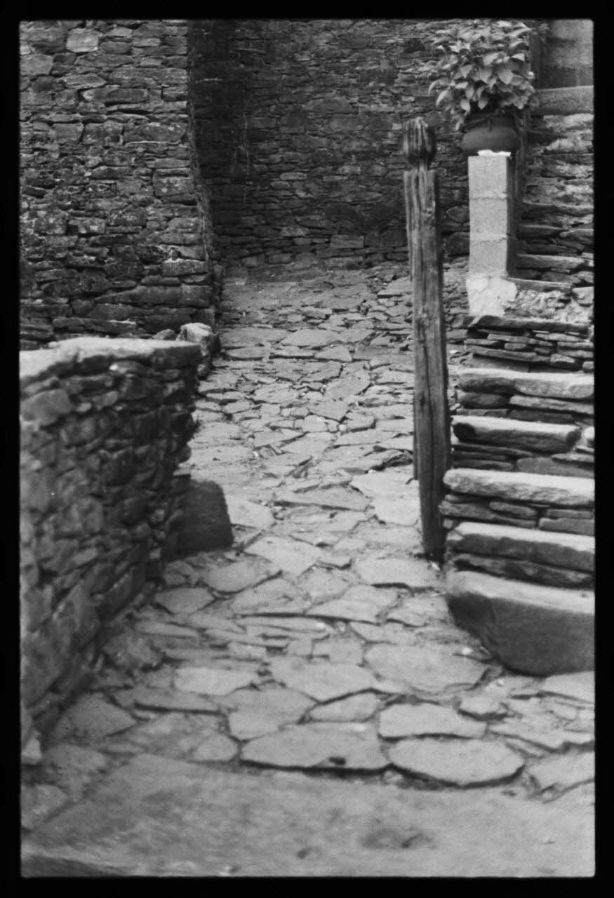 photographie Escalier et toit en lauze de schiste taillé Ph.1979.45.201 Photo