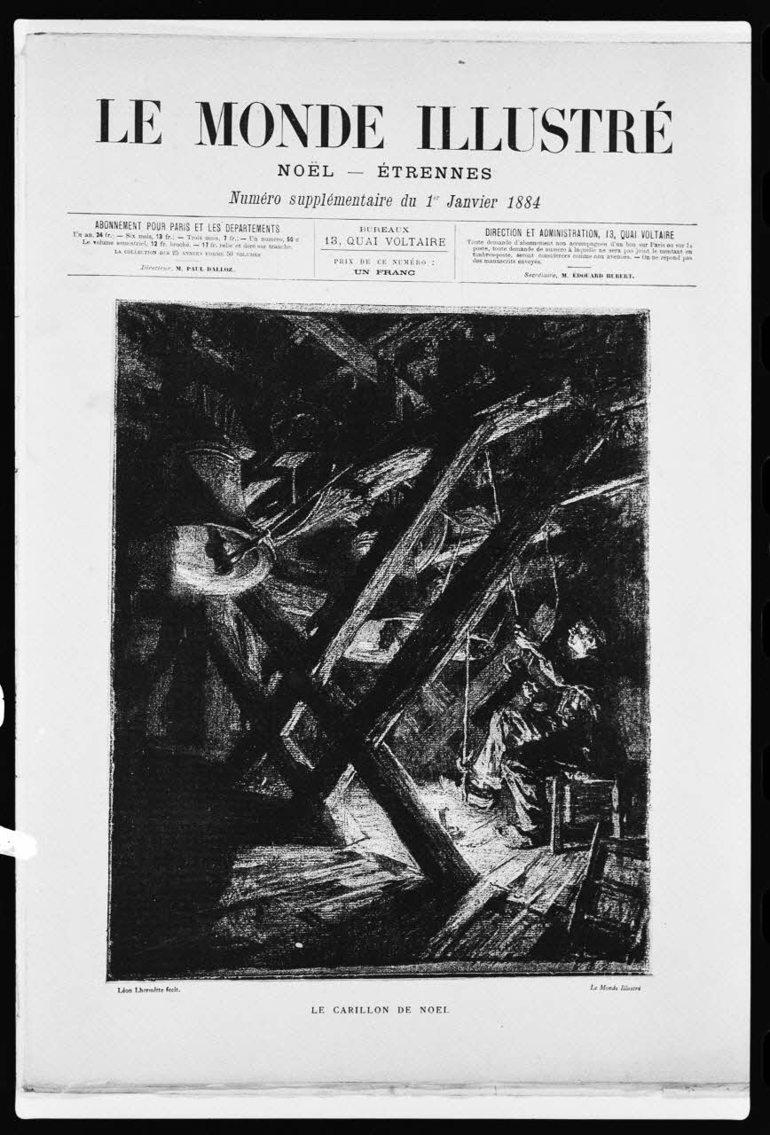 Alain Guey photographie Illustration représentant un carillon de Noël issue du Monde Illustré France 1884 Ph.1979.71.3 Photo