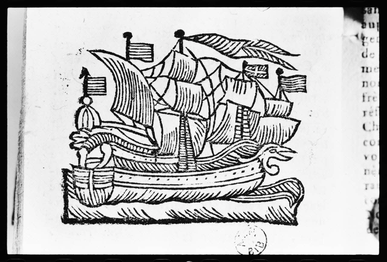photographie Bateau à rame. Livret de colportage. Illustration de l'ancienne fondation de Notre-Dame de Délivrance Ph.1979.83.2 Photo