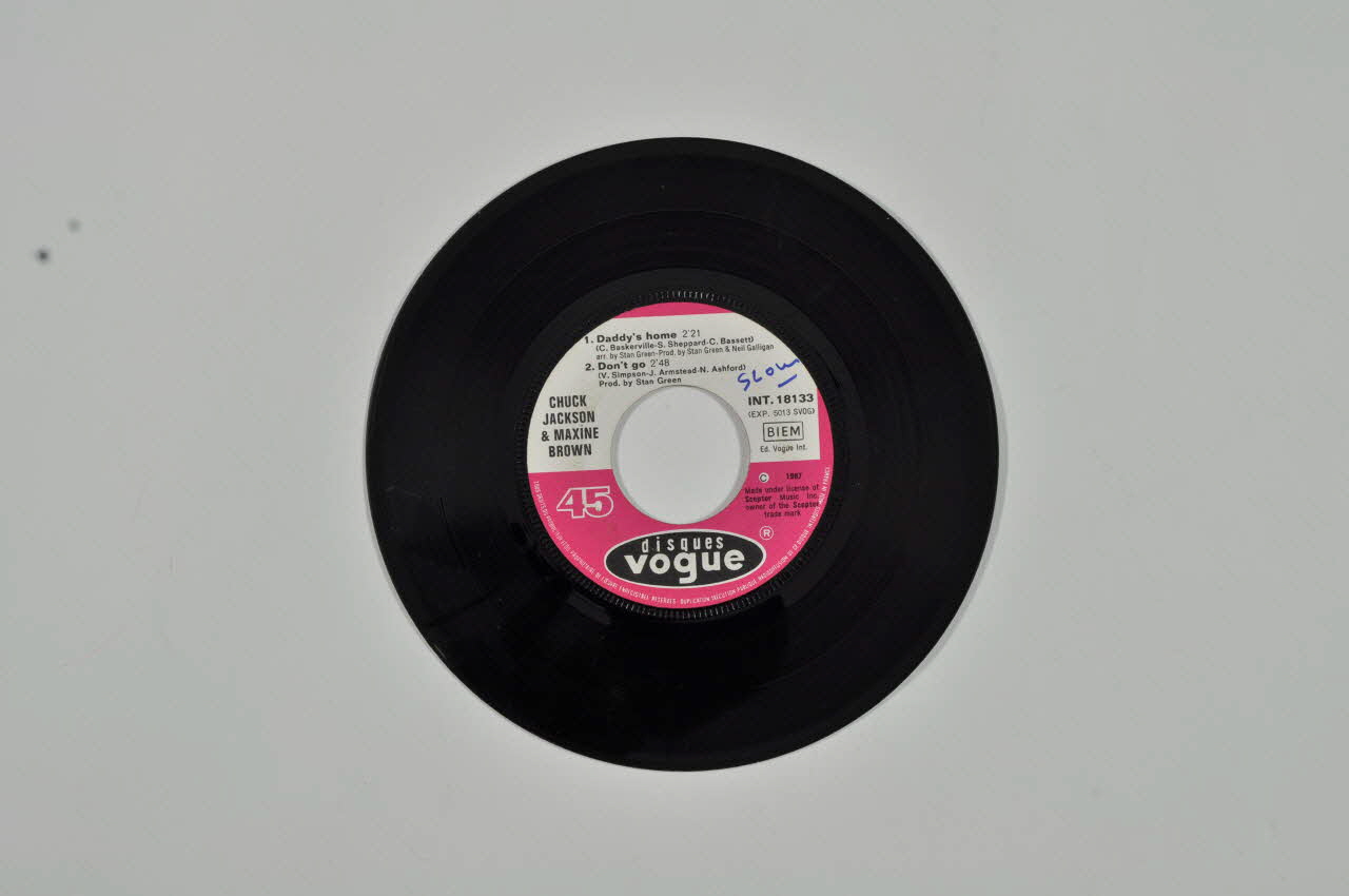 disque 45 tours I'm satisfied 2001.69.16.645 Photo Mucem