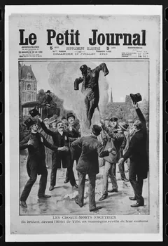 photographie Illustration de faits divers. "Croque-mort brûlant un mannequin" dans le Petit Journal du 10 juillet 1910 Ph.1981.28.5 Photo