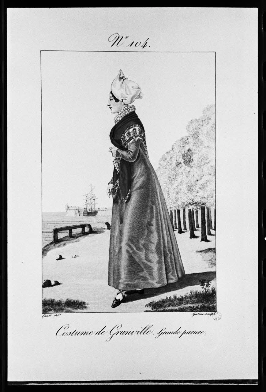 photographie "Grande parure". Estampe. Costume de femme. Coiffe. Lanté et Gâtine. 1827 Ph.1981.3.104 Photo