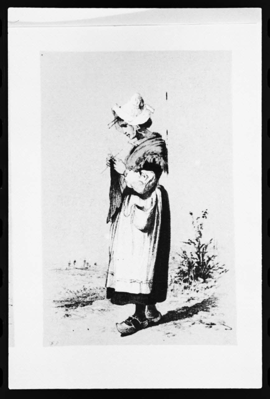 photographie Estampe de Frédéric Sorrieu. Costume de tricoteuse en 1865 dans "Découverte du costume breton" de Rossel et Vidal Ph.1981.43.23 Photo